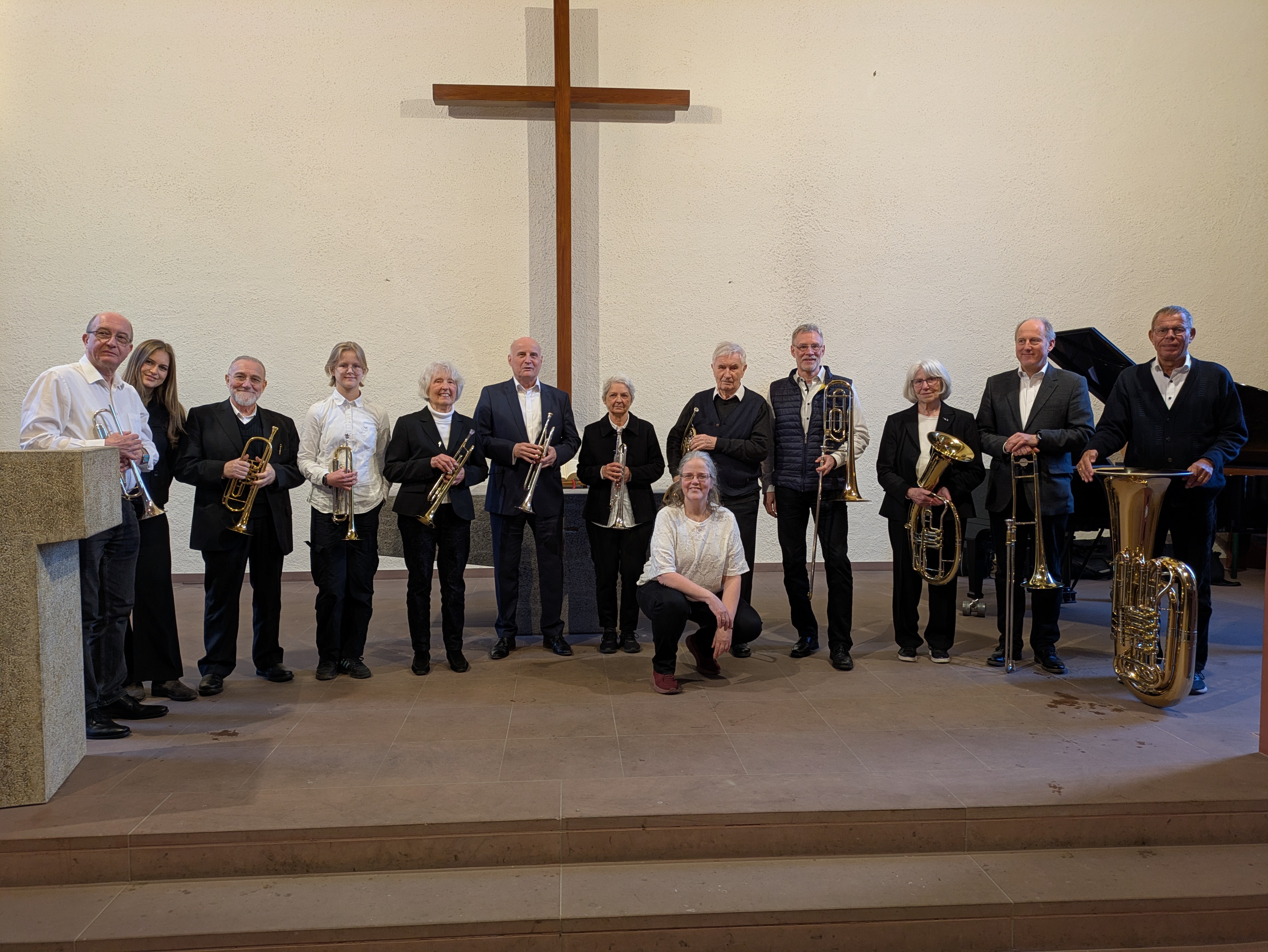 Praunheimer Bl�serey und Bonhoeffer Brass spielen gemeinsam zum Jubil�um der Aufnahme in das Weltkulturerbe.
